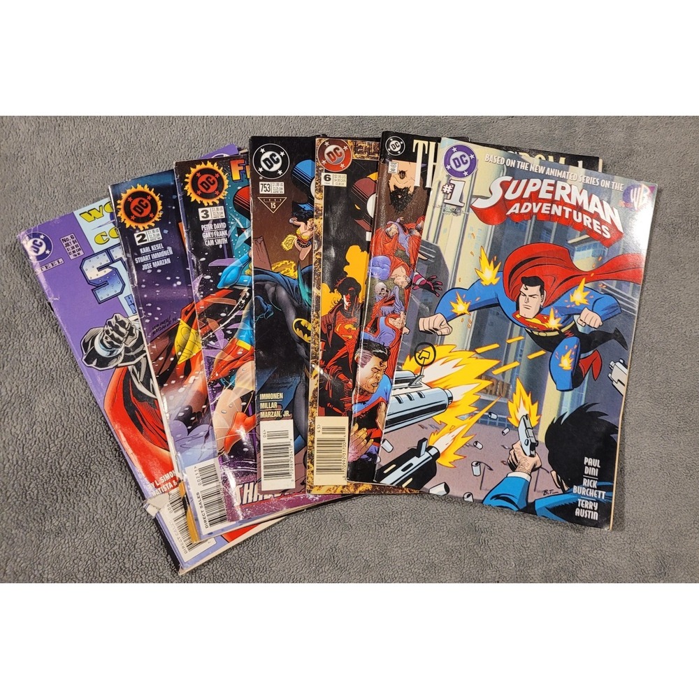 Vintage 1990s DC Comics & Milestone Universe Lot – 7 Issues Superman, Steel,JLA